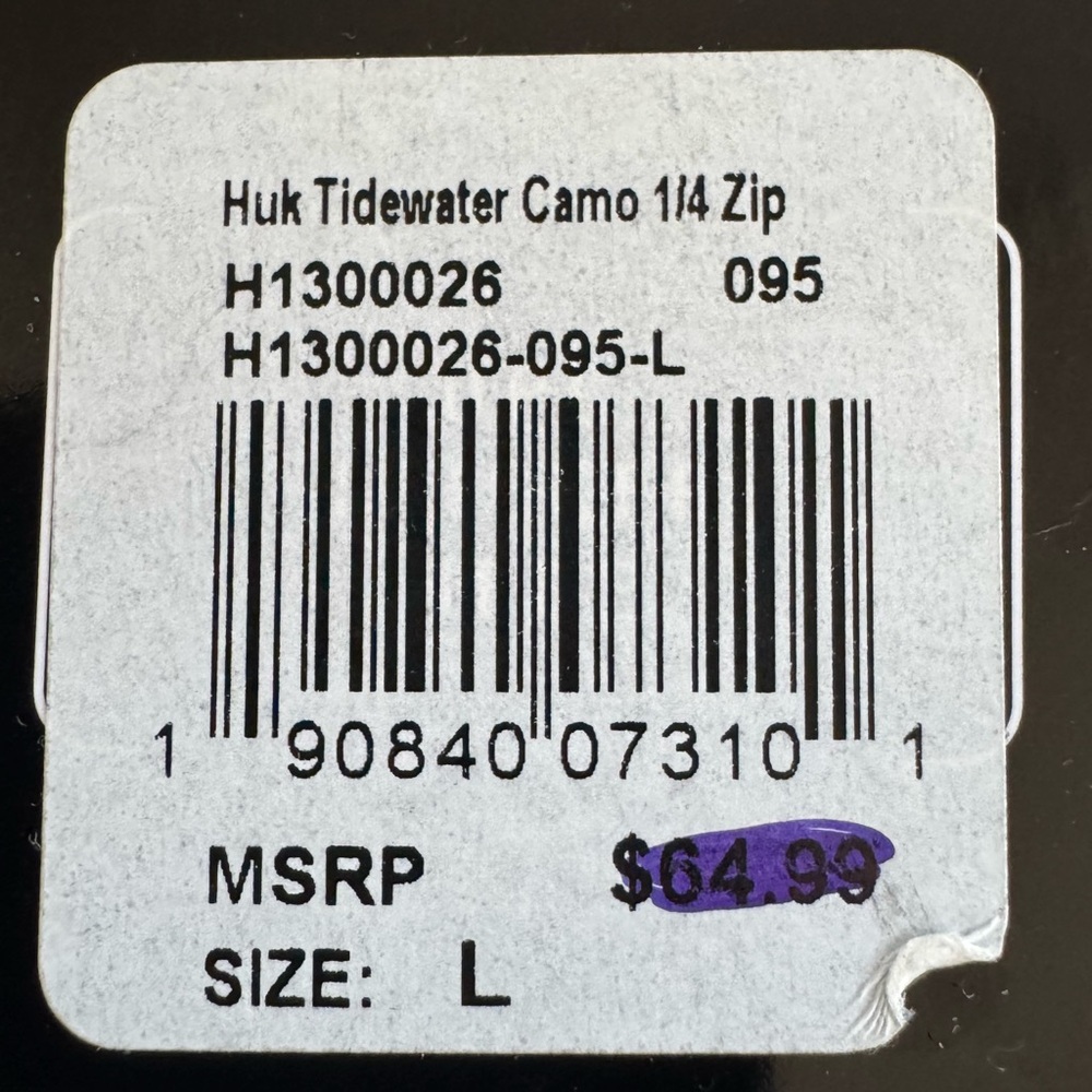 Huk Men’s quarter zip. Size- large. Color - tidewater camo - Picture 5 of 5